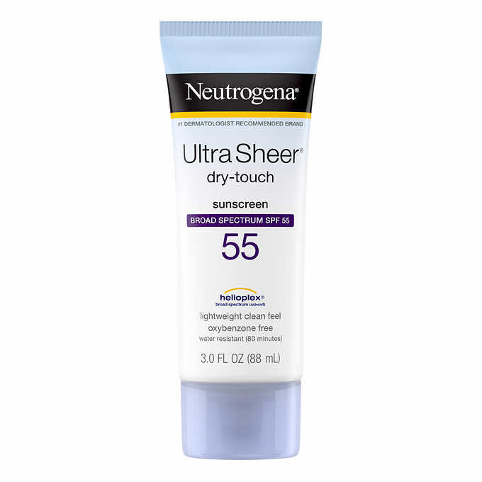 Neutrogena Ultra Sheer Dry-Touch Sunscreen Broad Spectrum SPF 55, 5 fl oz + 3 fl oz