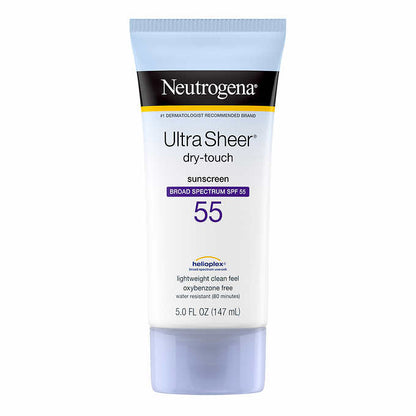 Neutrogena Ultra Sheer Dry-Touch Sunscreen Broad Spectrum SPF 55, 5 fl oz + 3 fl oz