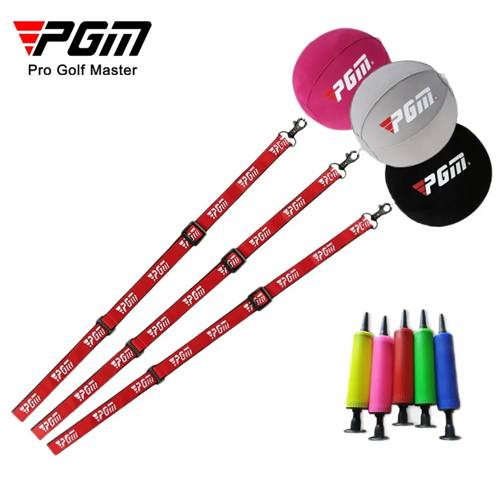 PGM Golf Swing Trainer Ball PVC Adjustable Inflatable Ball Fixed Arm Posture Corrector Putter Practice Auxiliary Golf Accessorie