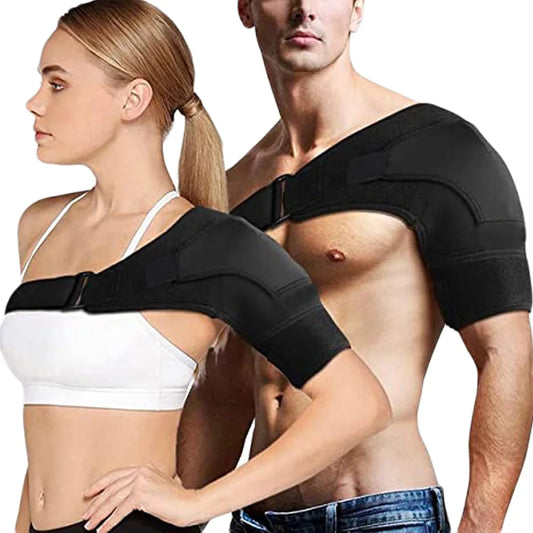 Adjustable Breathable Shoulder Support Brace Pad Gym Sports Care Single Back Belt Band Strap Wrap Men & Women Protective Gear